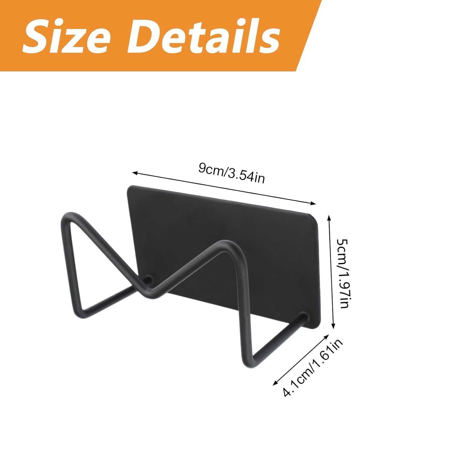 MOROBOR Supporto per bilancia da parete, 2 pezzi, autoadesivo, supporto regolabile da parete, adatto per casa, palestra, bagno, camera da letto, cucina, dormitorio, camper, dispensa/nero