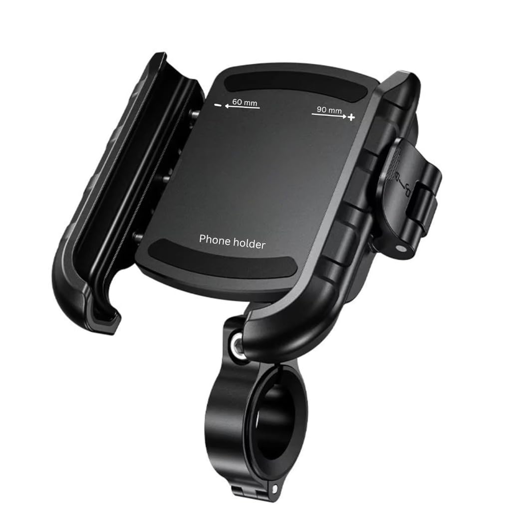 Bike Mobile Holder for Motorcycle & Scooter | with Quick Release Jaw Grip Lock 360° Rotatable Anti-Shake Mobile Stand for Navigation | Compatible with iPhone & Android-image-33