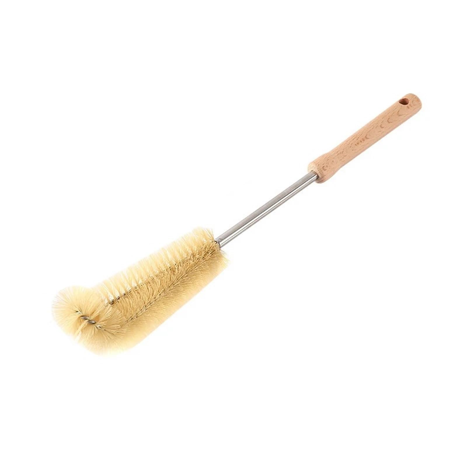 bottle brush Drink Bottles Cleaning Brush Glass Kitchen Tools Wooden Bottle With Long Handle(40x7cm)
