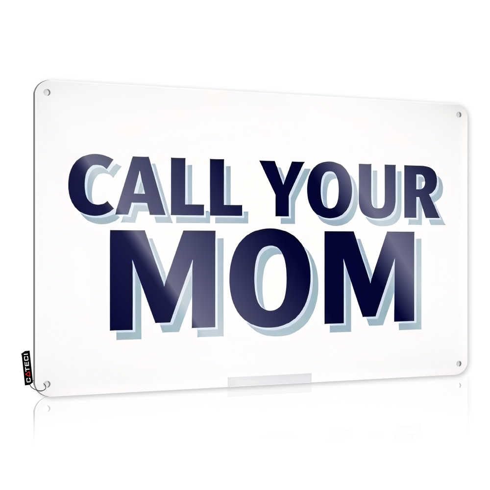 Outdoor Bar Accessories for Approach Decor - Call Your Mom Today Tin Sign for Wall Decor, Metal for Home (20 x 30 cm)