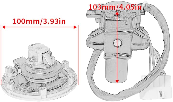 Ignition Switch Gas Cap Cover Seat Lock Key for Kawasaki ER250 300 Z250 Z300 2013-2016 for Kawasaki EX250 Ninja 250,EX300 Ninja 300,BX250 Ninja 250SL,BR250 Z250SL Ignition Switch Gas Cap