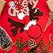 Weihnachten Haustier Stirnband, Hund Katze Rentier Geweih Weihnachtskostüm Elch Kopfbedeckung Verstellbare Kopfschmuck Haarreif mit Weihnachtsmütze, Weihnachts Kostüm Outfit für Hunde Katzen Geschenk