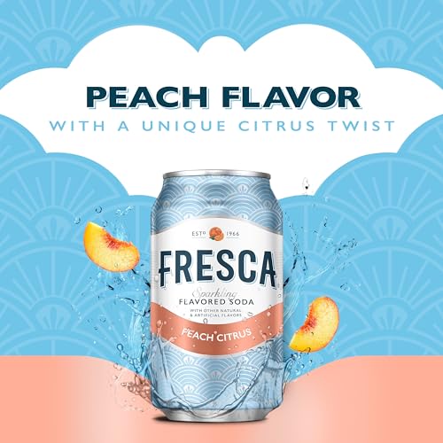 Image of Fresca Peach Soda Soft Drink Fridge Pack Cans, 12 fl oz, 12 Pack