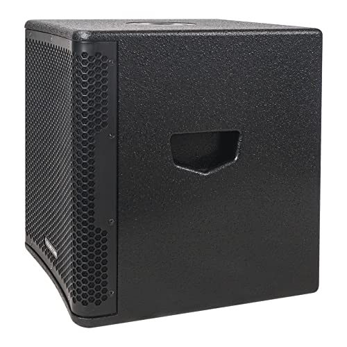 Image of Sound Town Oberon Series 12 inch 800W Powered PA /DJ Subwoofer with Class-D Amplifier, LPF, Birch Plywood, Black (OBERON-12SPW)