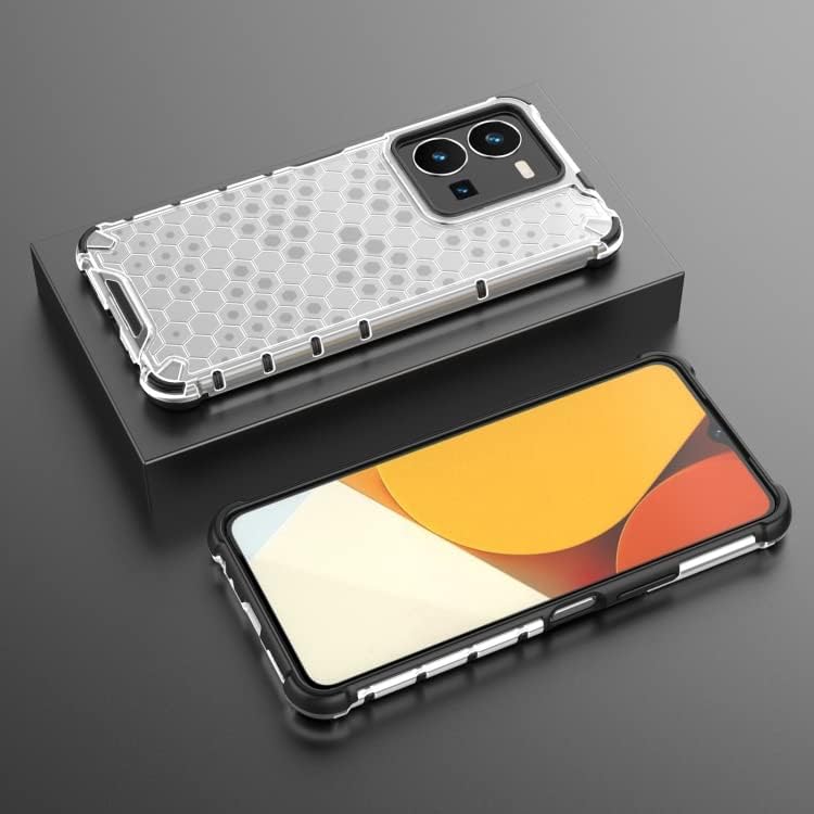 Image of Lustree TPU Honey Comb Armor Shock Proof Back Cover for for VIVO Y35 (Transparent)