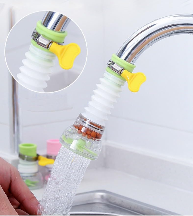 Rotating Water Saving Nozzle Shower Head Faucet Aerator, Adjustable Multiple Types of Output Water Valve, Splash Regulator Filter, Ceramic Material, Unfinished Finish-image-30