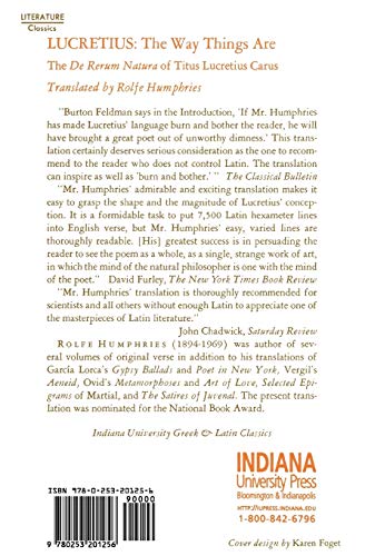 Lucretius: The Way Things Are: The de Rerum Natura of Titus Lucretius Carus