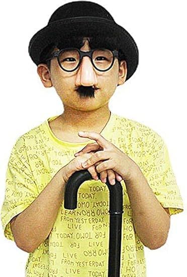 Wyjuan Funny Glasses With Big Nose - Big Nose Glasses With Eyebrows Mustache, Black - Image 4