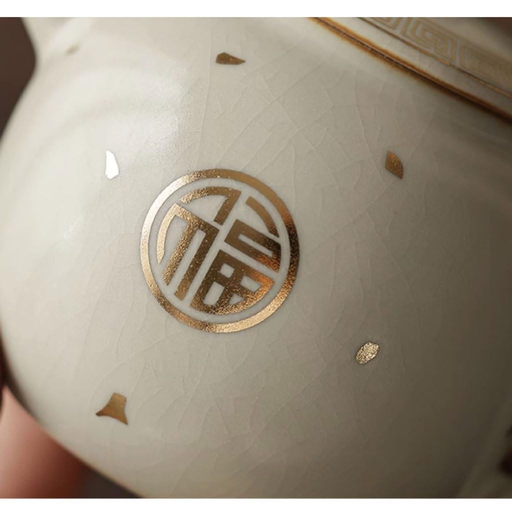 Tetera Tetera casera, juego de té de cerámica Kung Fu, tetera individual, exquisito juego de té de la tarde Retro Tetera