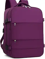 Mochila de viagem grande para mulheres e homens, mochila de mão, mochila de caminhada, Compartimento para Notebook, Sapatos e Entrada USB, para viagens, Cinza, 25L, Mochilas de viagem