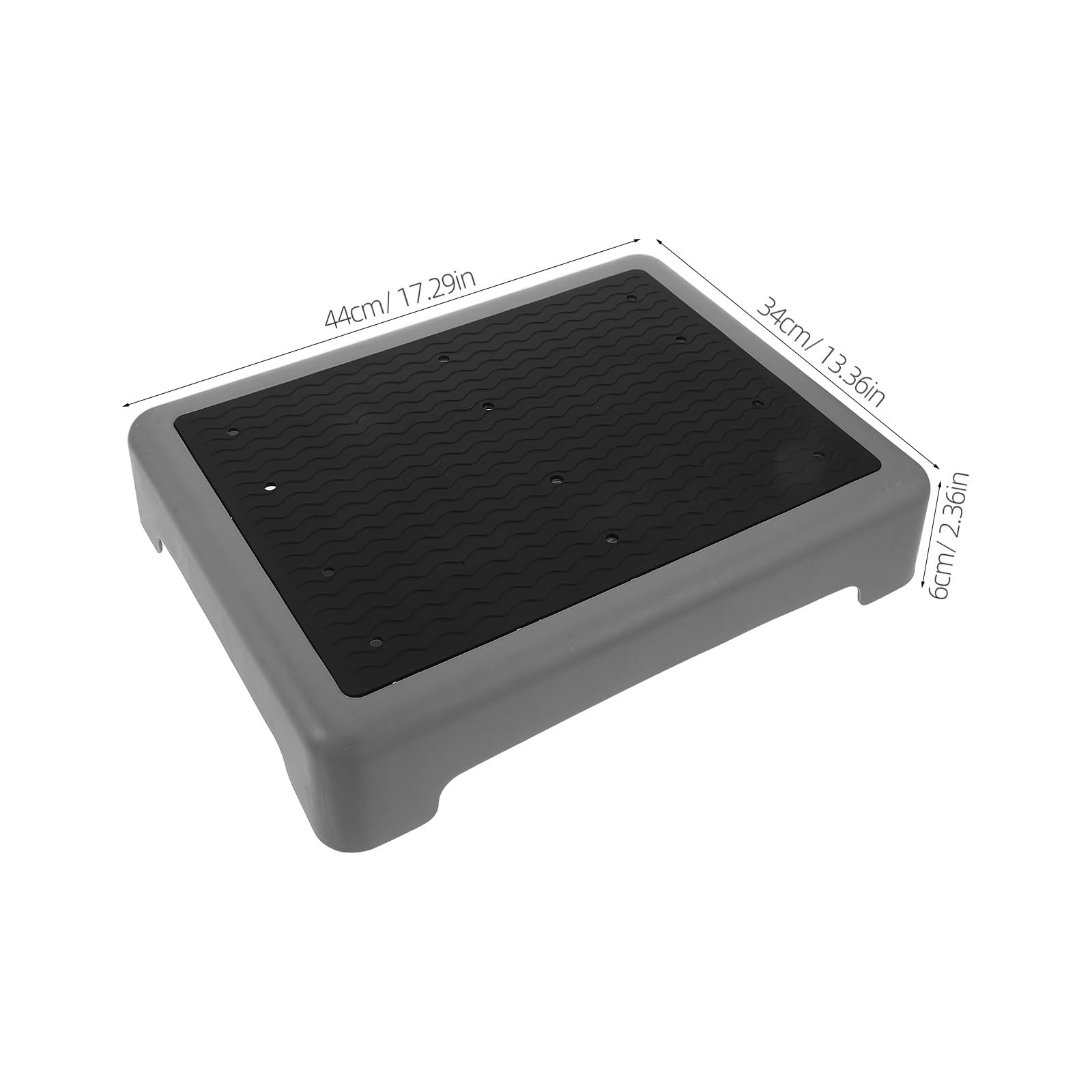 Taboret łazienkowy: 44x34 cm plastikowy stołek do toalety - antypoślizgowa platforma dla dzieci i osób starszych - podnóżek do łazienki, podnóżek użytkowy