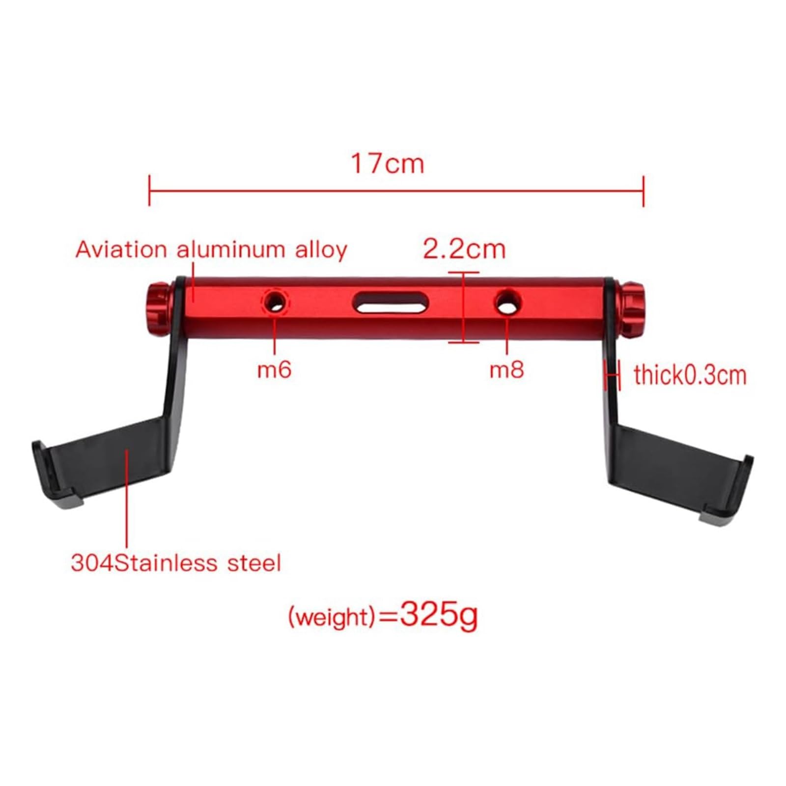 Soporte navegación para Kawasaki para Ninja ZX6R ZX 6R 2013-2024 Soporte Teléfono Móvil Motocicleta Extensión Manillar Navegación GPS(Red)