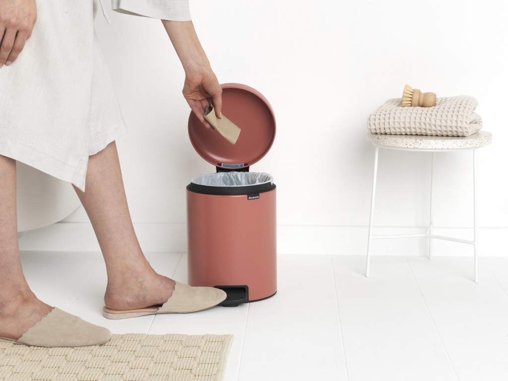 Brabantia New Icon Step Trash Can (1.3 Gal/Terracotta
