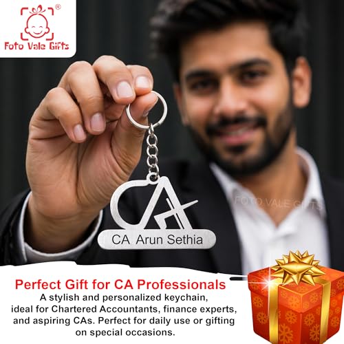 Image of Personalized Name Keychain Stainless Steel | Custom Engraved Metal Keyring for Doctor, CA, Advocate, Rider & Car Lovers | Unique Gift for Men & Women