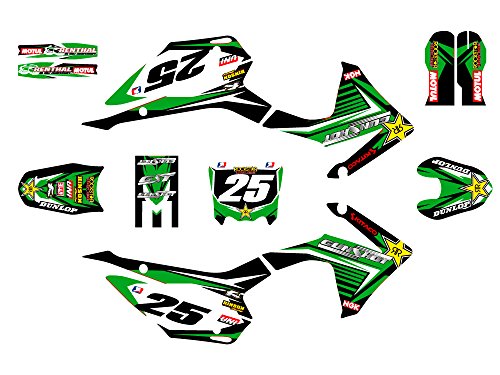 Kit déco GUNSHOT 2015 - Type CRF110 - Vert - Dirt Bike