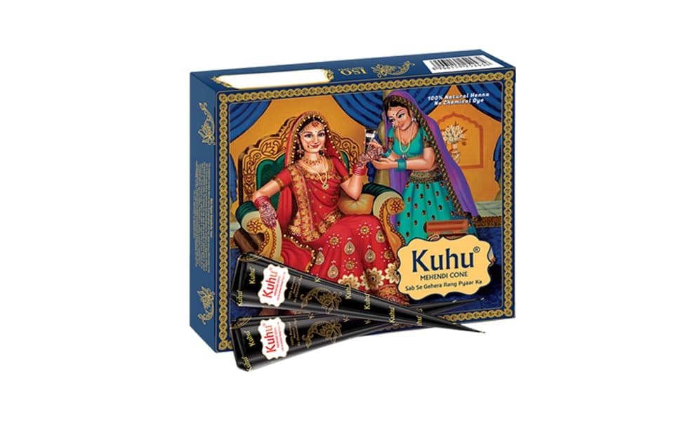 Color de Cabello Natural KUHU con 12 Conos Mehendi miniatura 3