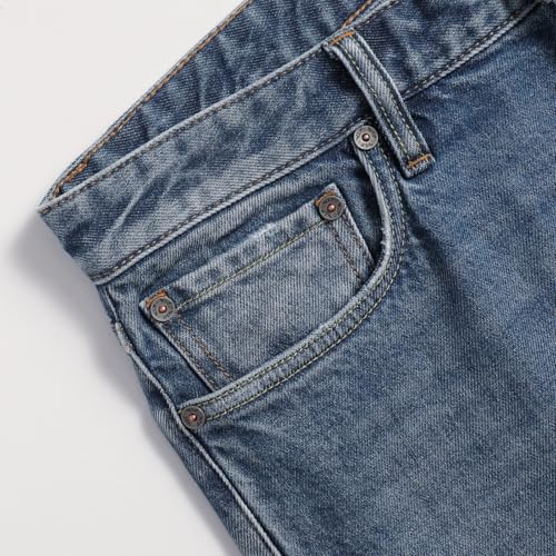 Men's Slim Fit Elastic Classic Mid Rise Jeans for Comfortable Daily Casual Outings4