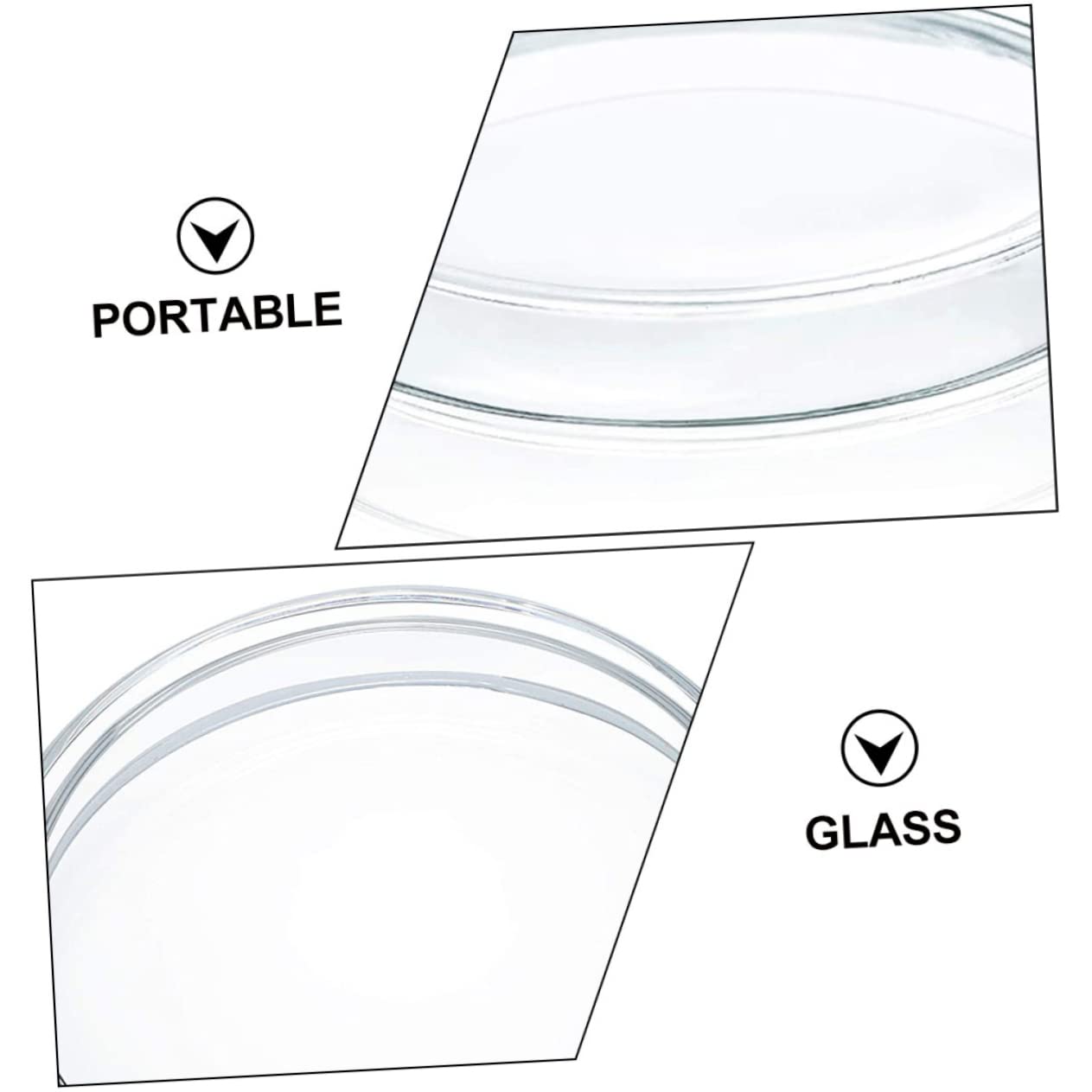 Boîtes De Petri Design Unique 5 Pièces Boîtes De Petri En Verre Pour Laboratoire À Usage Scolaire
