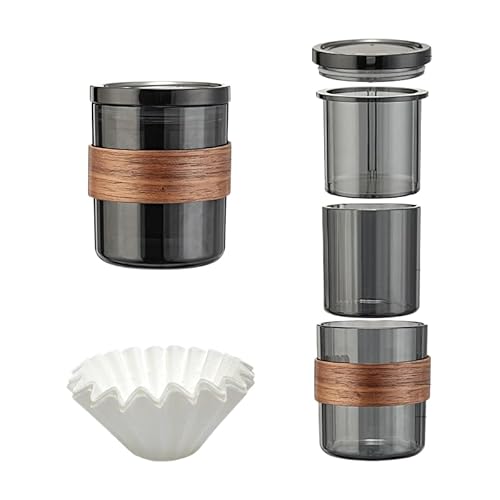 MoriNoka 3-in-1 nhhbvR[q[Lbg ~jTCY 300ml s Lv ItBX ƒp 1?2l HiO[hPCTG+304XeX ΐF/Of[VubN/R[q[F+[obOt