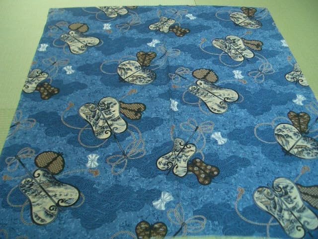 Amazon.co.jp: 古布モスリンはぎれ軍配② 75×78㎝ アンティーク昔着物