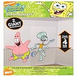 Amscan Silly Sponge Bob Party Patrick & Squid Ward Scene Setter Add-Ons Wall Decorations, Multicolor, 4'