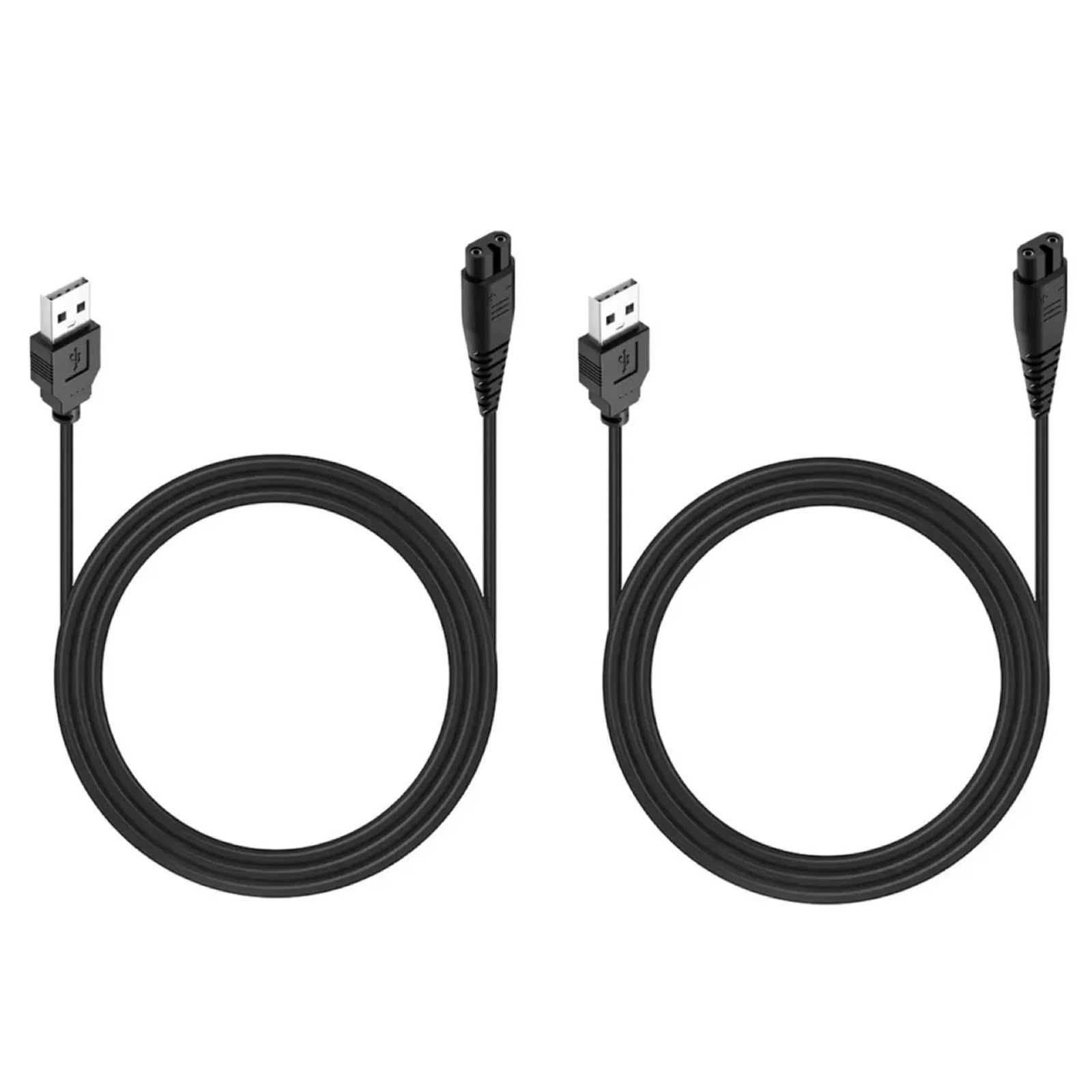 Tagliacapelli Tagliacapelli USB Cavo di Ricarica Tagliacapelli Adattatore di Alimentazione | Compatibile Con Hatteker RFC-598 RFC-588 RFC-690 RSCX-7568 Rasoio Elettrico 5V Caricatore Cavo Di Alimentazione(2PCS)