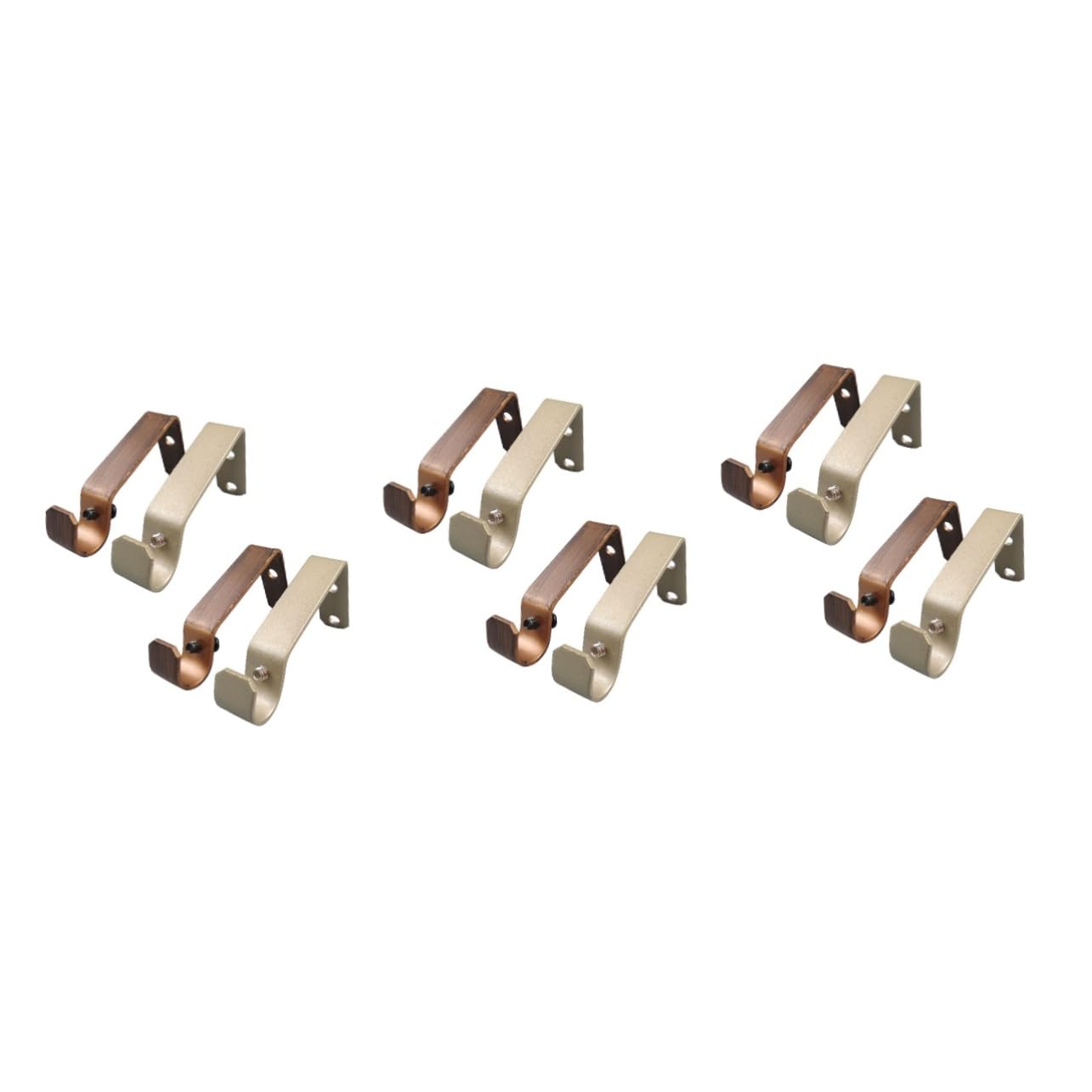 Ciieeo 12pièces Supports De Rideaux Vintage Brackets Renforcés pour Tringle à Rideaux Installation Facile Couleurs Antique Et Or pour Décoration Intérieure