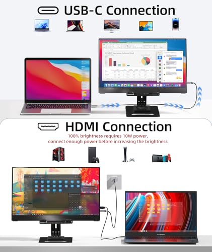 Image of Ingnok 2 * 15.6inch Portable Monitor with diffirent Stand, FHD 1080P IPS Screen