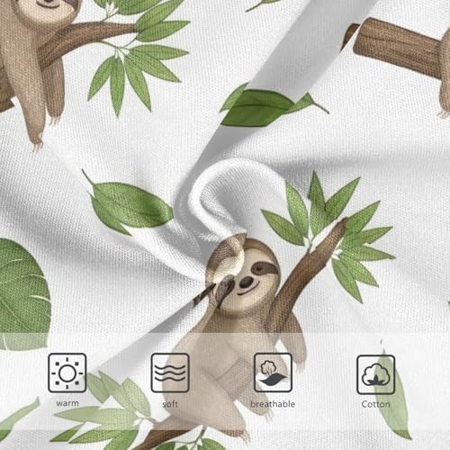 Toddler Briefs, Cute Sloths Girls Cotton Underwear, 2–8 Years3