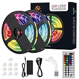 LEDテープライト RGBテープ SMD5050 10m 300LED 44キーリモコン LEDテープ ストリップライト ledライト DIY 防水防塵 両面テープ 正面発光 間接照明 切断可能 屋内外装飾 玄関 店舗 バー ホーム 居酒屋 装飾