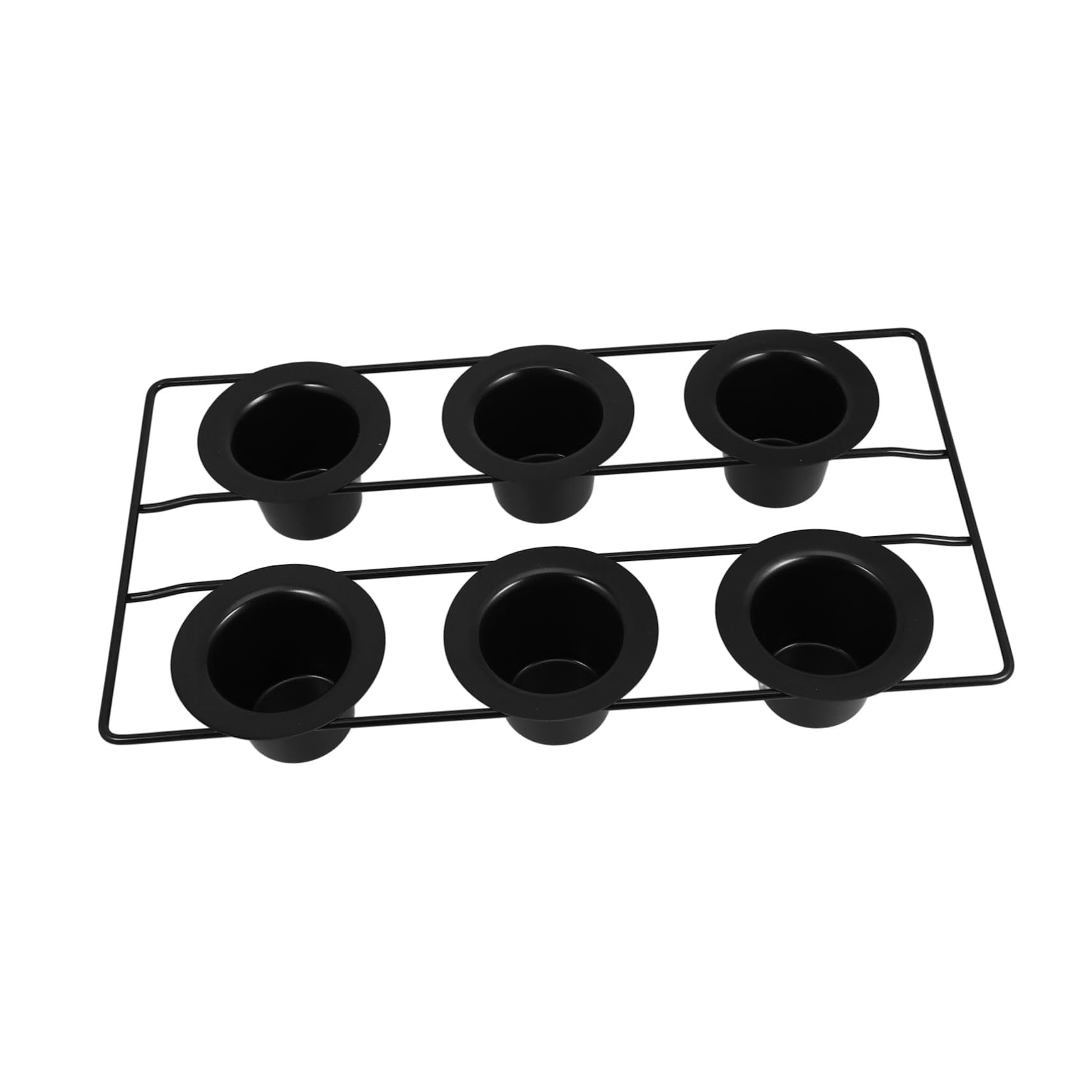 Teglia Muffin Profonda 6 Posti in Acciaio al Carbonio Nero