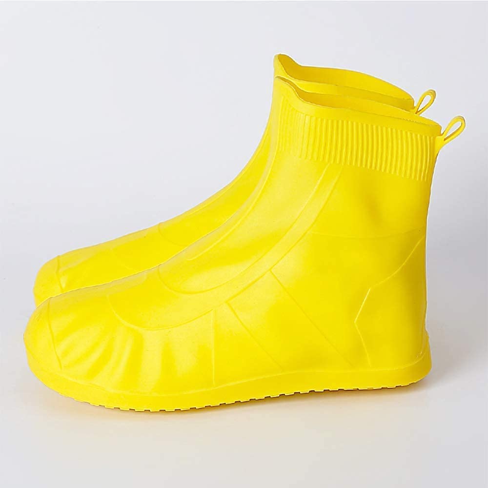 Bottes de Pluie imperméables légères Couvre-Chaussures antidérapants en Silicone réutilisables Sports de Plein air Vélo Vélo Bottes de Chaussures de Pluie Couvre-Chaussures Couvre-Bottes pour la pl