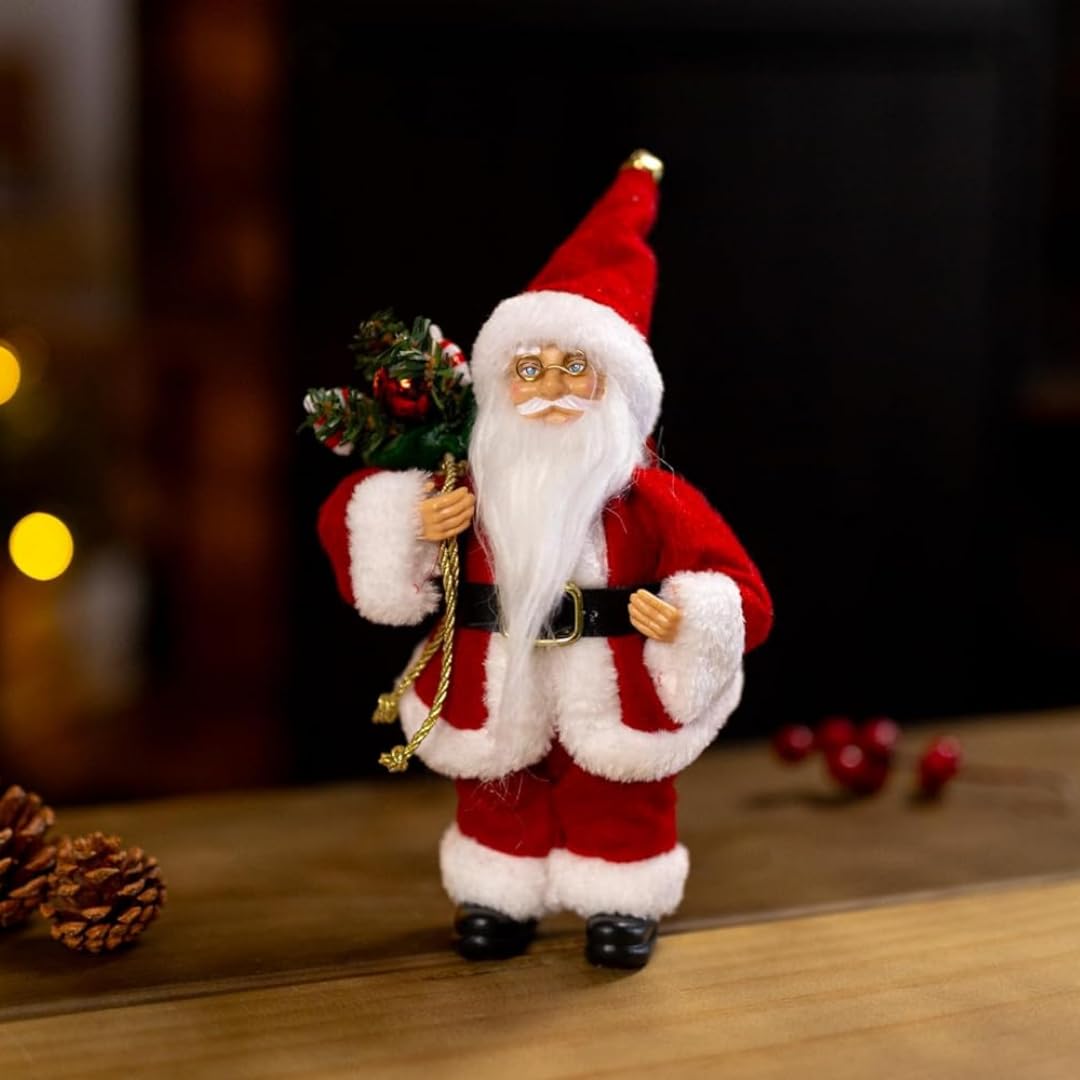 Marco Paul Interiors Red And White Marco Paul 27Cm Santa Claus Christmas Decoration Pendant – Freestanding Santa Xmas Decorations Hanging Santa Bauble – Traditional Red & White Father Christmas Decoration For Tree Baubles & Gifts
