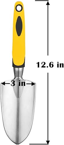 Miniatura 10 de Pala de jardinería Paleta de excavación verde profundo para plantar césped Aleación Spade Mango de goma antideslizante