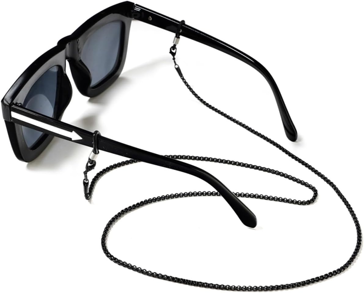 4pcs Metal Copper Eyeglasses Rope Chain Non-skid Glasses Strap Lanyard for Men and Women, Versatile Sunglasses Holder Neck Strap with Black, Gold, Silver, Rose Gold Colors