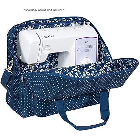Everything Mary Sewing Machine Carry Case Blue Dot - 42 x 16.5 x 33cm EVM12398-4 Cover