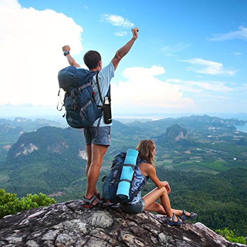 Image of RICHEN Neoprene Water Bottle Carrier Bag with Adjustable Shoulder Strap,Insulated Water Bottle Cover for Stainless Steel /Glass /Plastic Bottles