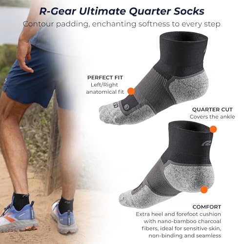 Road Runner Sports R-Gear OS1st Ultimate Crew Socks, Men and Women, 3 Pairs2