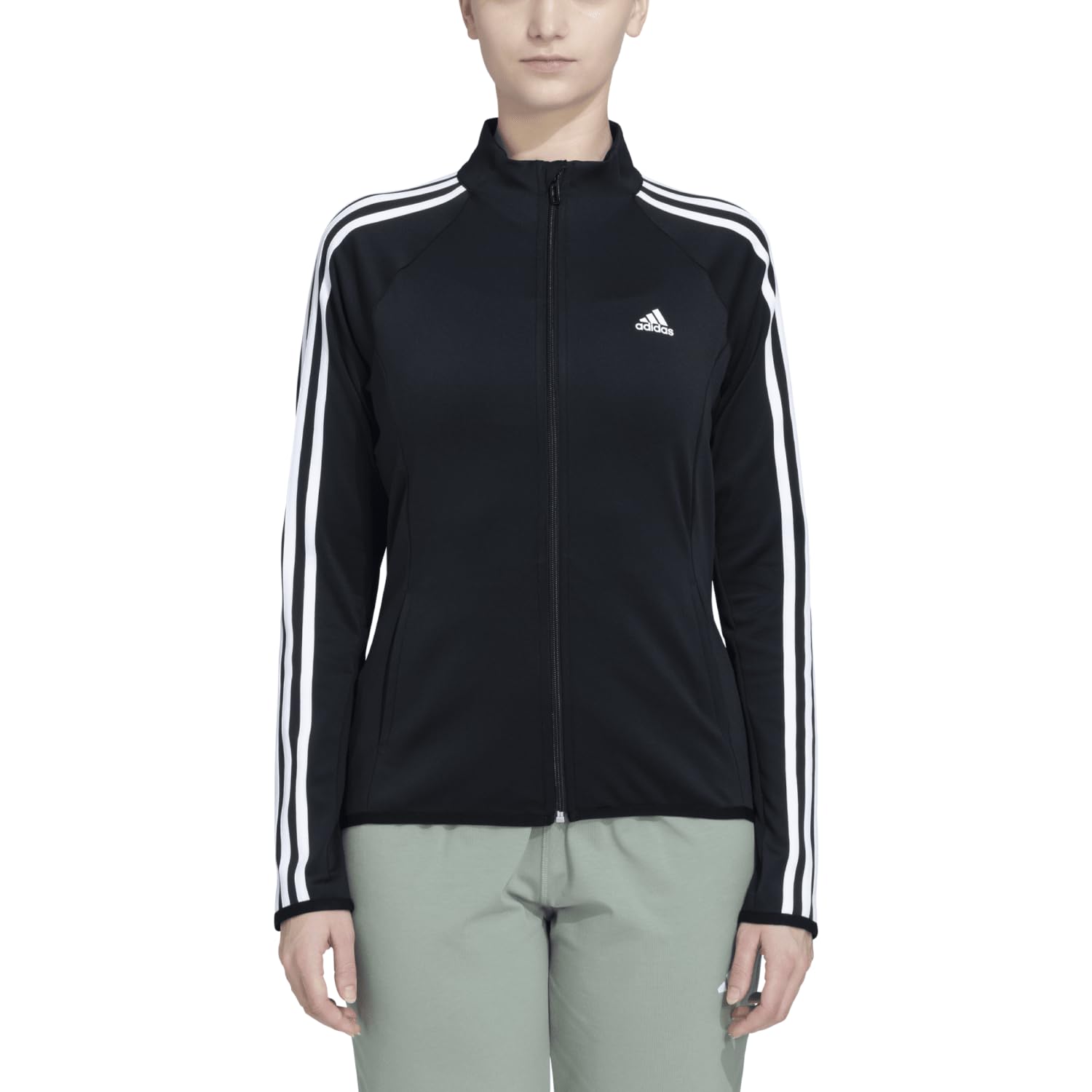 Adidas Women's A-Line Coat (JI8925_Black/White - Image 2 thumbnail