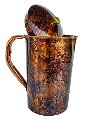Kupferkrug Rastogi Handicrafts Wasserkrug mit Siebdruck und 1500 ml