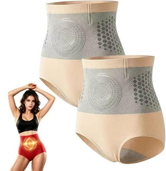 Lepmbt Moringa & Berberine 4-in-1 Micro-Particle Sculpting High-Waisted Shorts for Women 2-Pack Tummy Control & Hip Lifting Yoga Shapewear Breathable Thermogenic Workout Bottoms