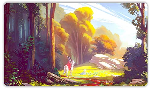 Paramint Lotus Quest Forest (Stitched) - MTG Playmat - Compatible for Magic The Gathering Playmat - Play MTG, YuGiOh, Pokemon, TCG - Original Play Mat Art Designs & Accessories