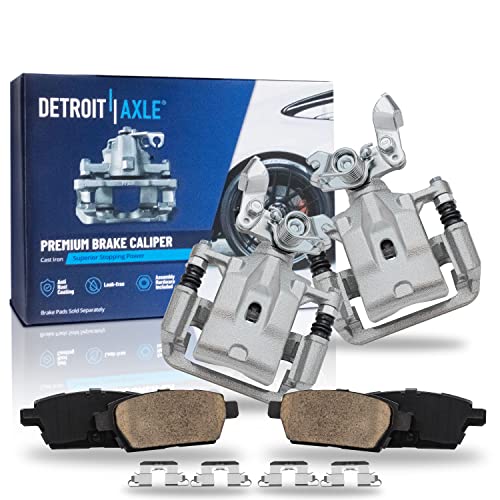 Image of Detroit Axle - Rear Brake Kit for Ford Fusion Lincoln MKZ Zephyr Mazda 6 Mercury Milan Disc Brake Calipers w /Brackets Ceramic Brakes Pads w /Hardware Replacement