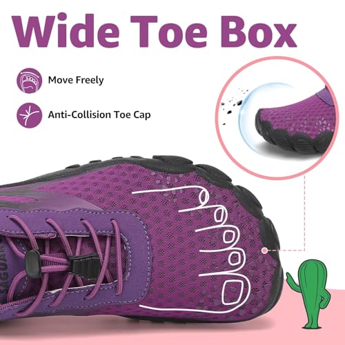 Image of SAGUARO Water Shoes for Women - Barefoot Quick-Dry Aqua Sock, Lightweight, Breathable for Swimming, Beach and Outdoor Activities Size 5.5-10.5