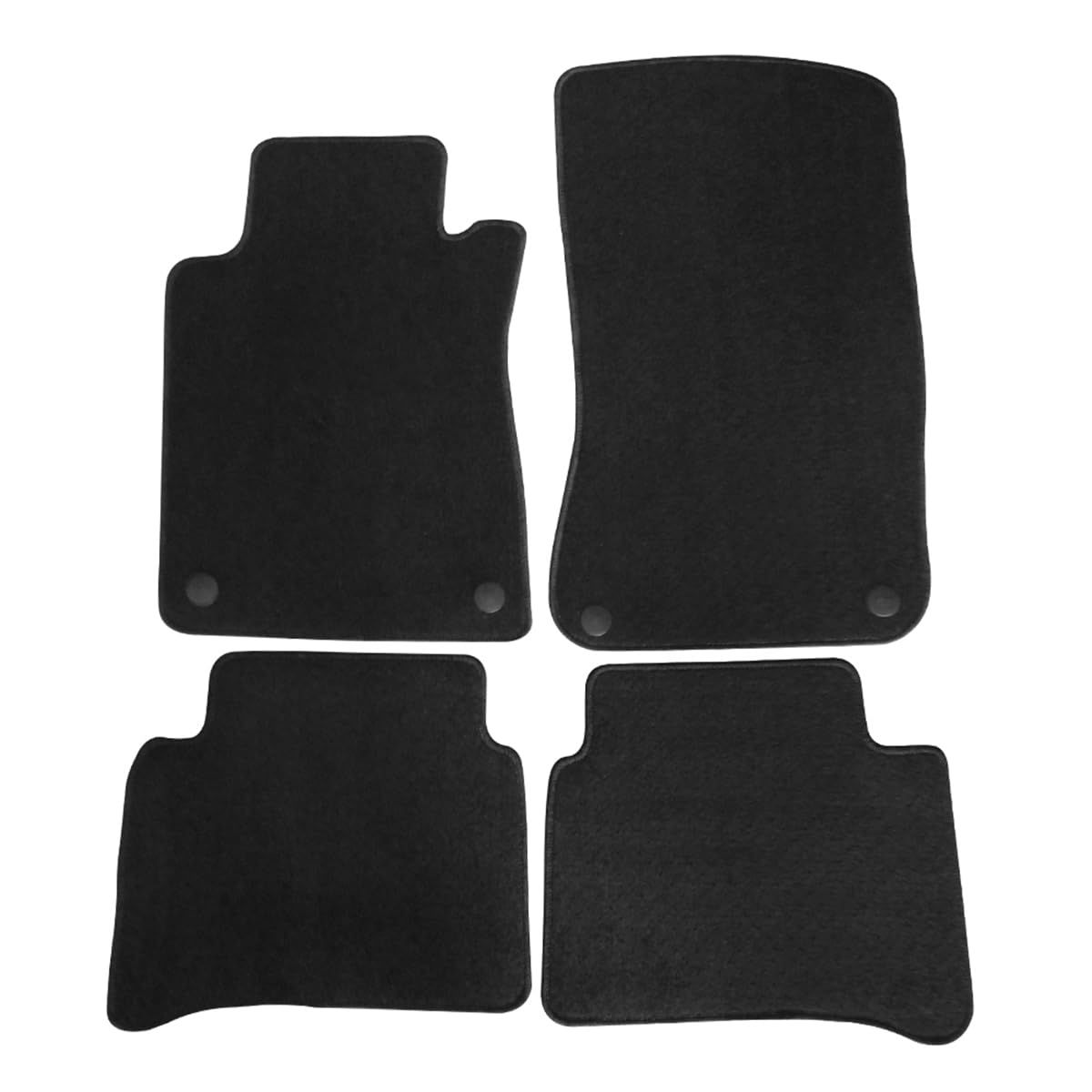 Nylon Floor Mats, Compatible with 2003-2009 Mercedes W211 E-Class, Not 4Matic Black Front Rear 4 Pieces Full Set Interior Car Carpets Liner