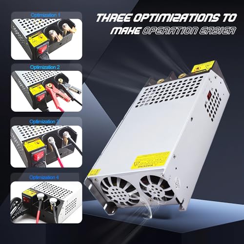 New Upgraded DIY SMPS 110V 230V AC to DC 24V 62.5V 1500W Power Supply Adapter,Converter Power Supply,DC 24V Voltage Transformer for Motor Pump CCTV 3D Printer Air Compressor Led (24V-62.5A-1500W)4