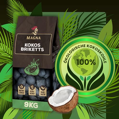 Kokosnussgrillkohle Magna Kokosbriketts 18 kg für Holzkohlegrill
