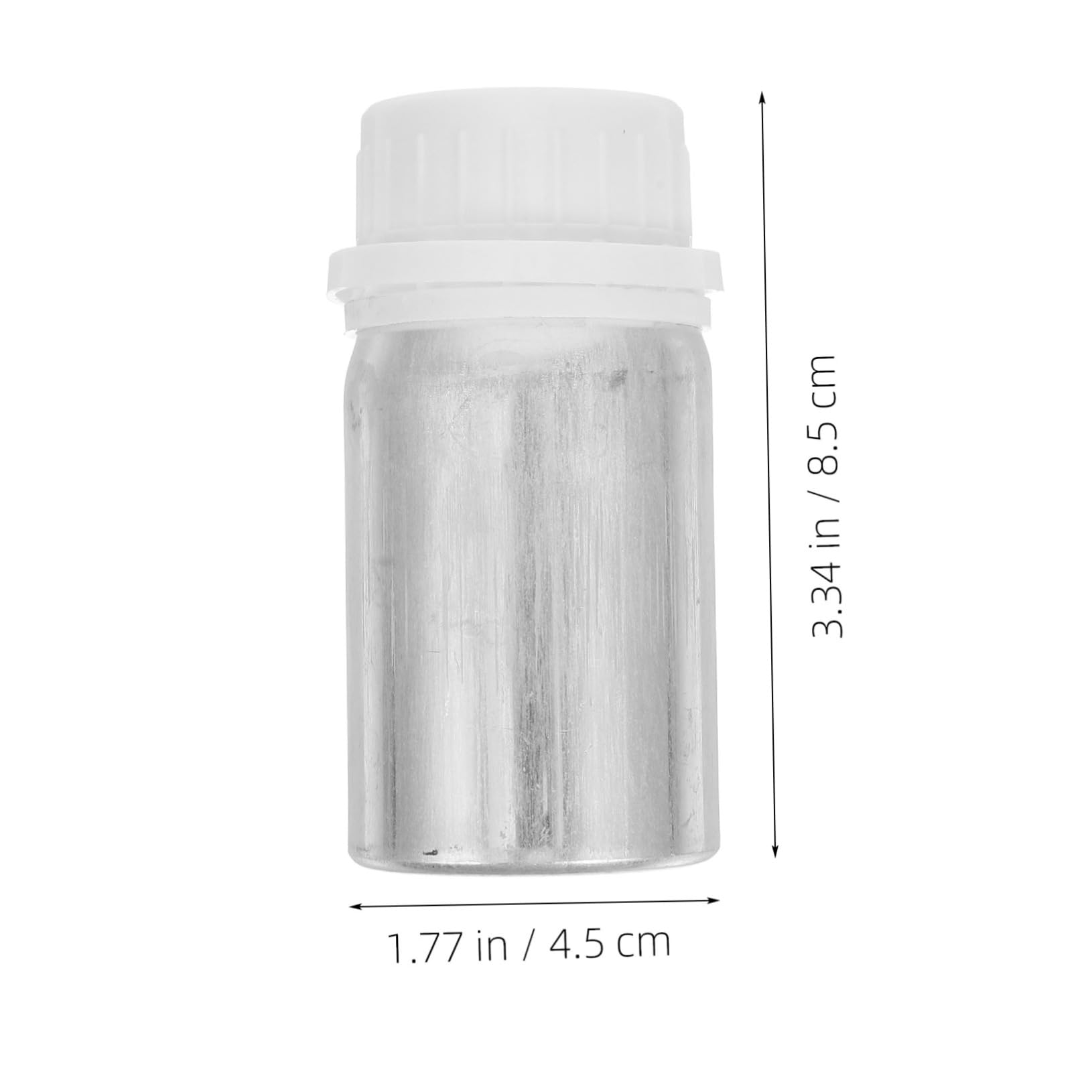 Unomor 50ml Aluminum Reagent Bottle Chemical Container Sample Bottles Empty Liquid Dispenser Laboratory Sample Secure Seal Plastic