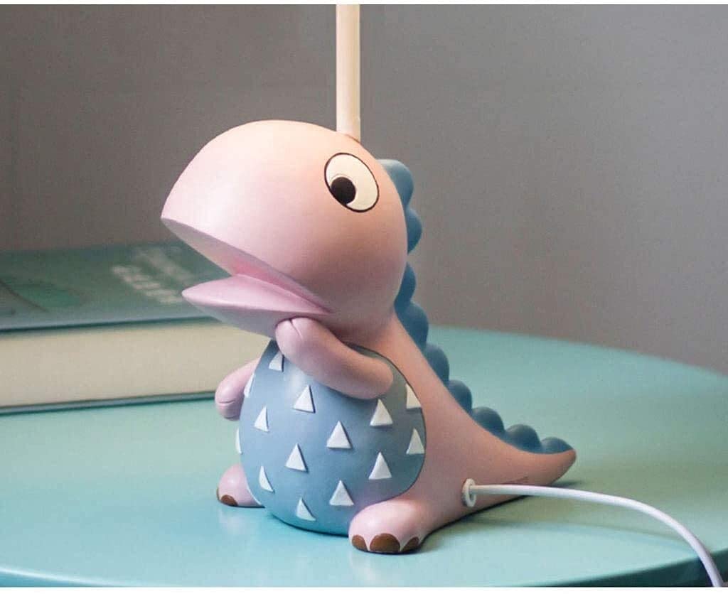 TTDGYYXW Lámpara De Escritorio Habitación Dinosaurio De Dibujos Animados Dormitorio Lámpara De Noche Creativo Cálido Lindo Mushes Decoración De Niño Pequeño,Pink-34Cm