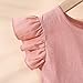 Toddler Baby Girl Dress Summer Cotton Linen Ruffle Halter Sleeveless Kids Casual Beach Party Dresses 2-7 Years (Pink-1, 5-6 Years, 5_Years)